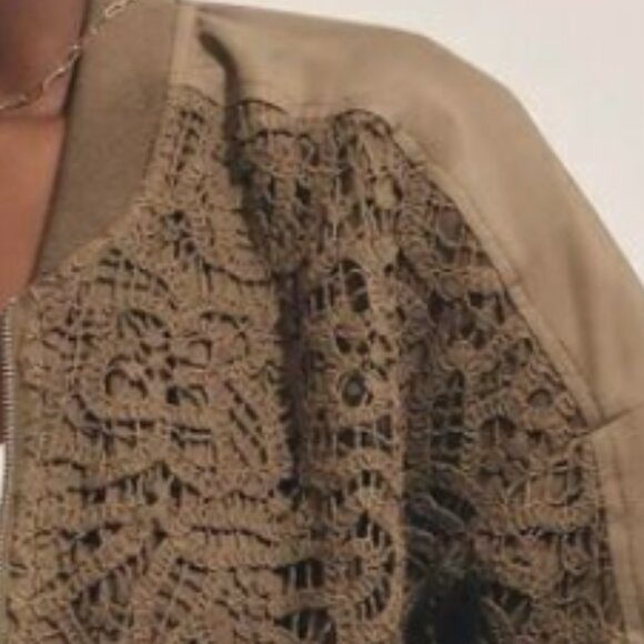 Brand New by Anthropologie Crochet Bomber Jacket - Picture 11 of 15